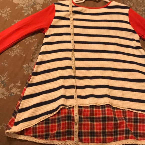 Persnickety size 6 high low plaid top - Picture 4 of 7